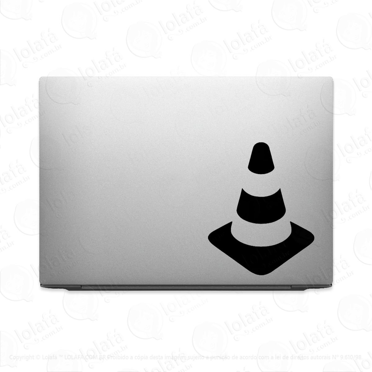Adesivo Para Notebook Cone Transito Sinalização Mod:2593