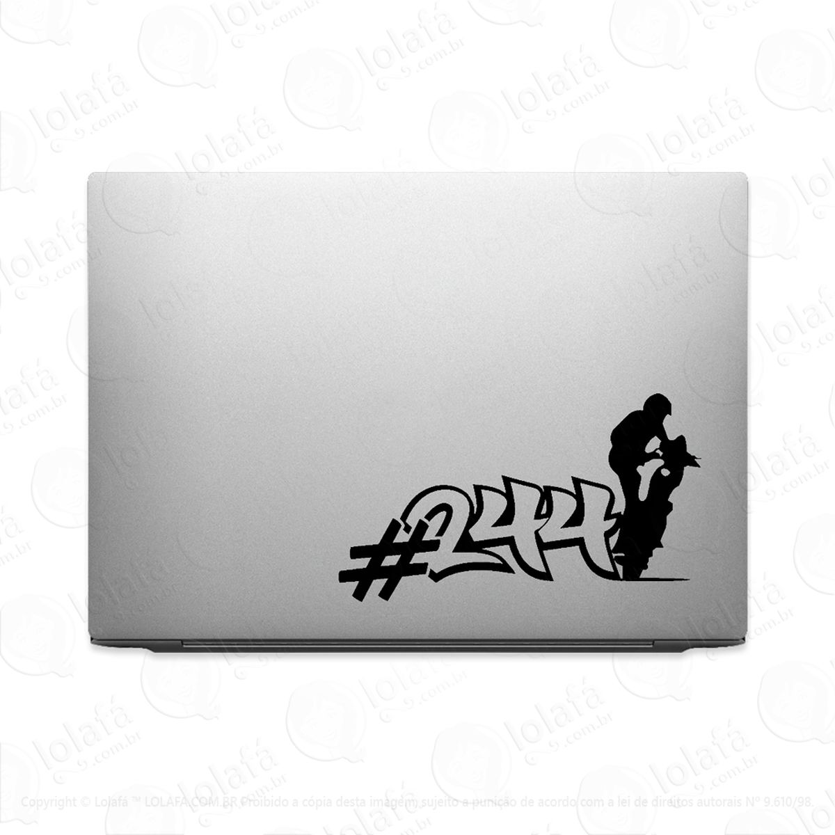 Adesivo Para Notebook 244 Empinando A Moto Mod:2619