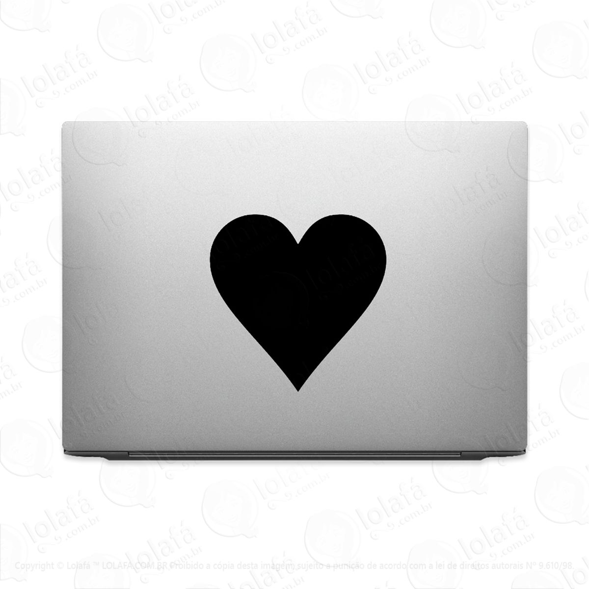 Adesivo Para Notebook Coração Simples Mod:2641