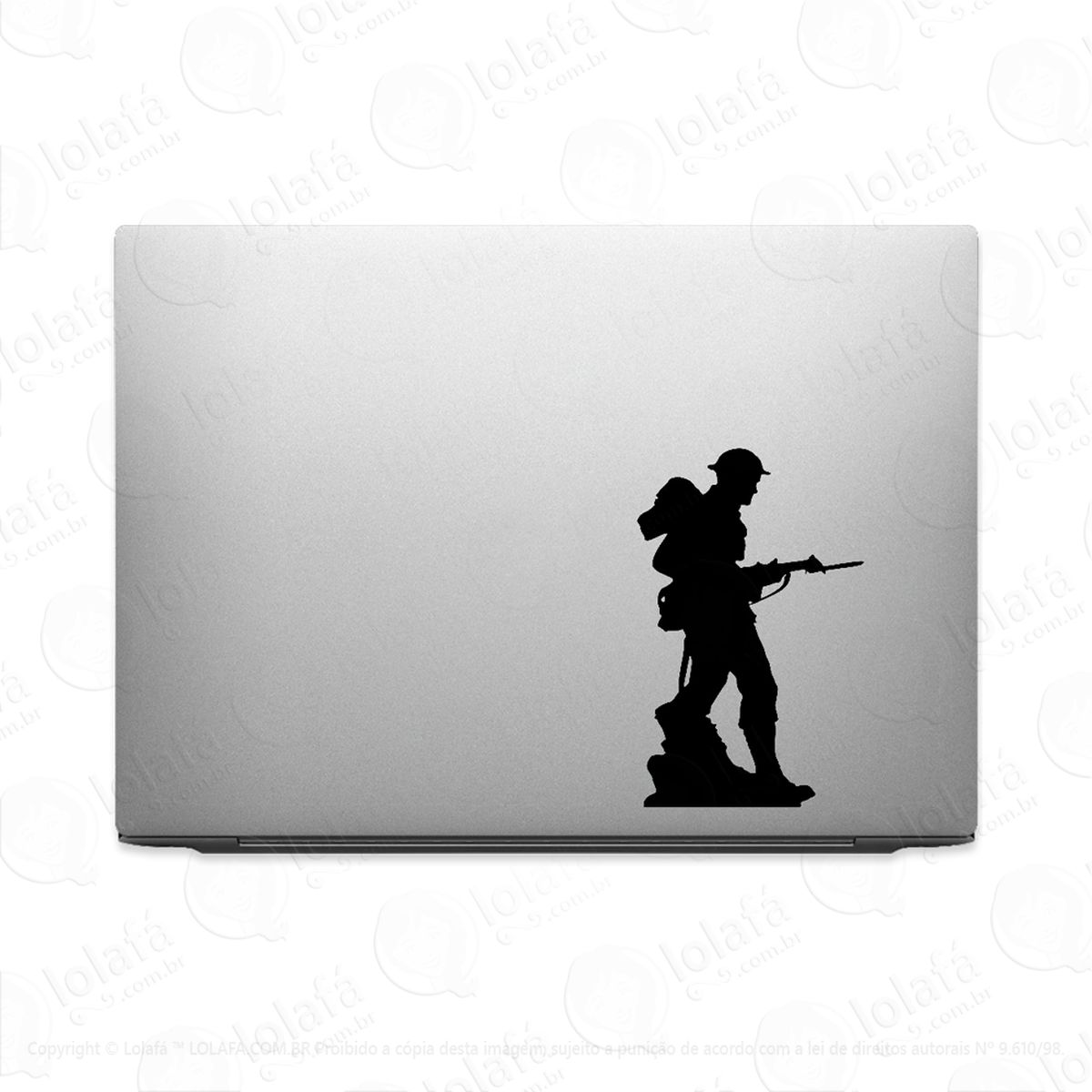 Adesivo Para Notebook Perfil Soldado Britânico Ww2 Mod:2646