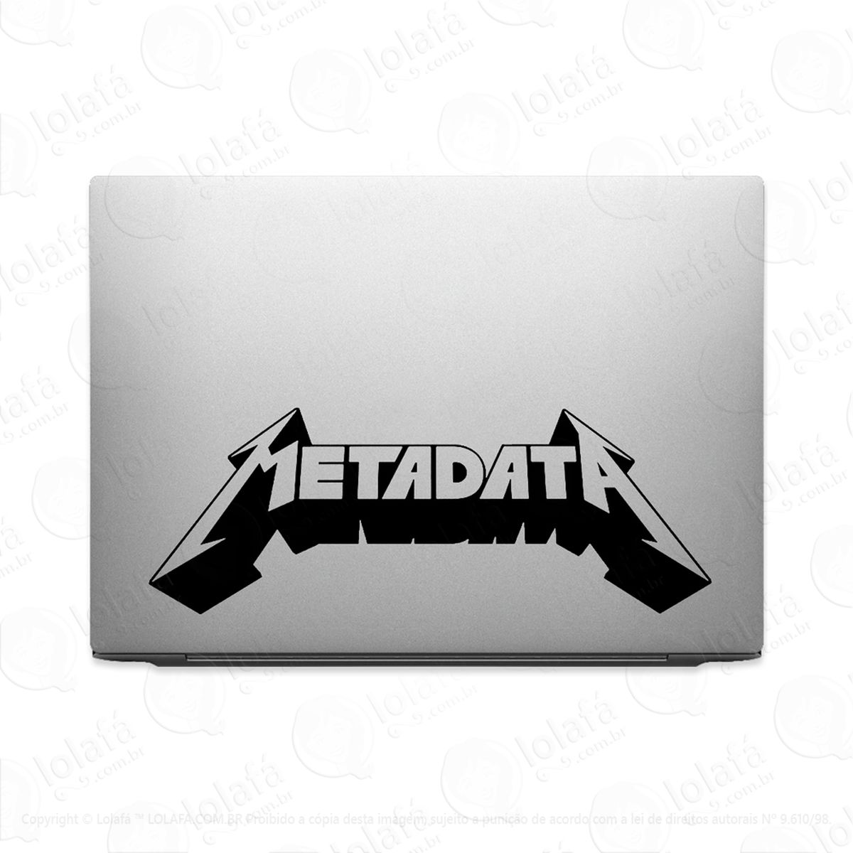 Adesivo Para Notebook Programação Ti Metadata Metálica Mod:2683