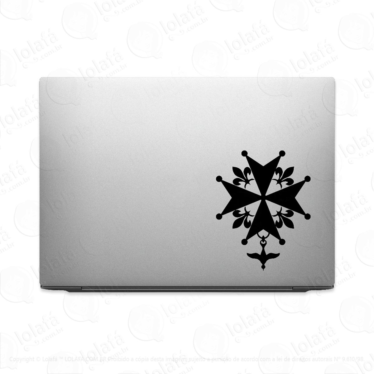 Adesivo Para Notebook Cruz Huguenote Cristã Mod:2703