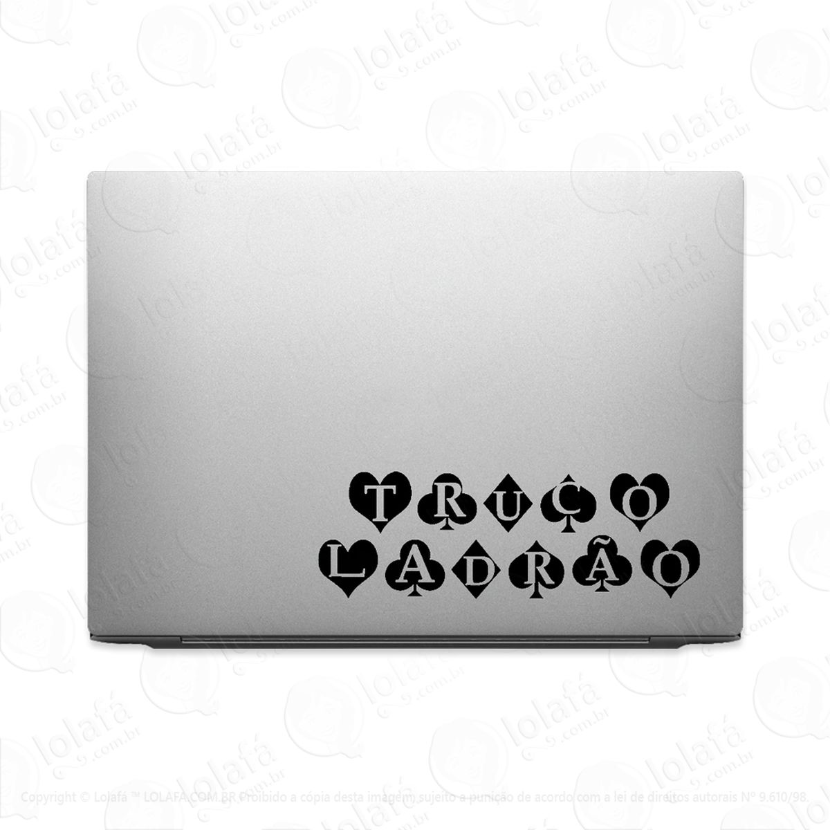 Adesivo Para Notebook Truco Ladrão Naipes Baralho Mod:2725