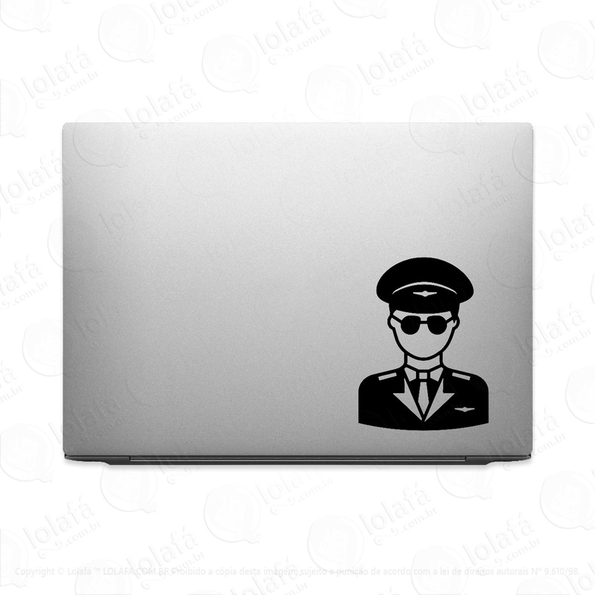 Adesivo Para Notebook Aviação Piloto De Avião Mod:2813
