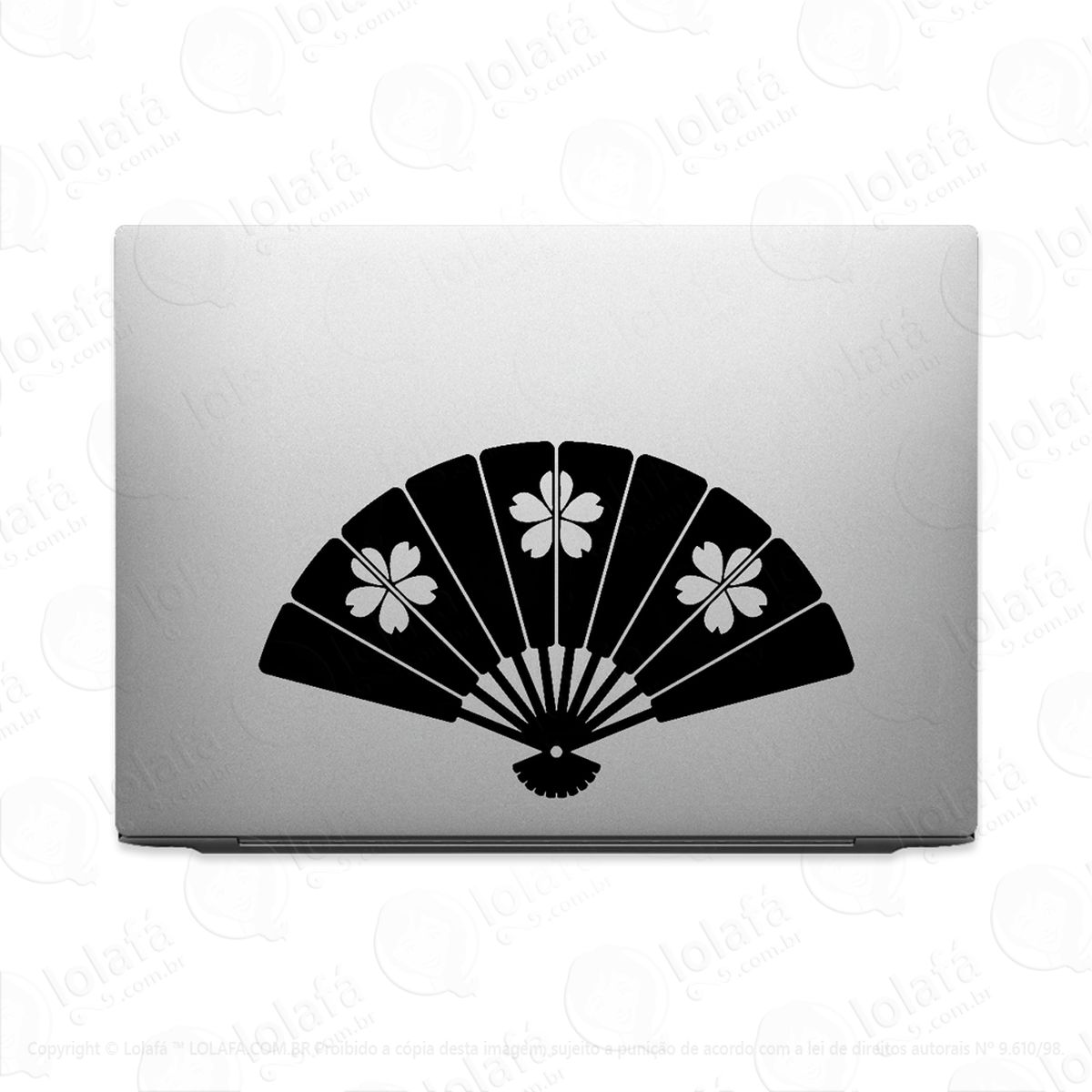 Adesivo Para Notebook Leque Chinês Gueixa Mod:2851