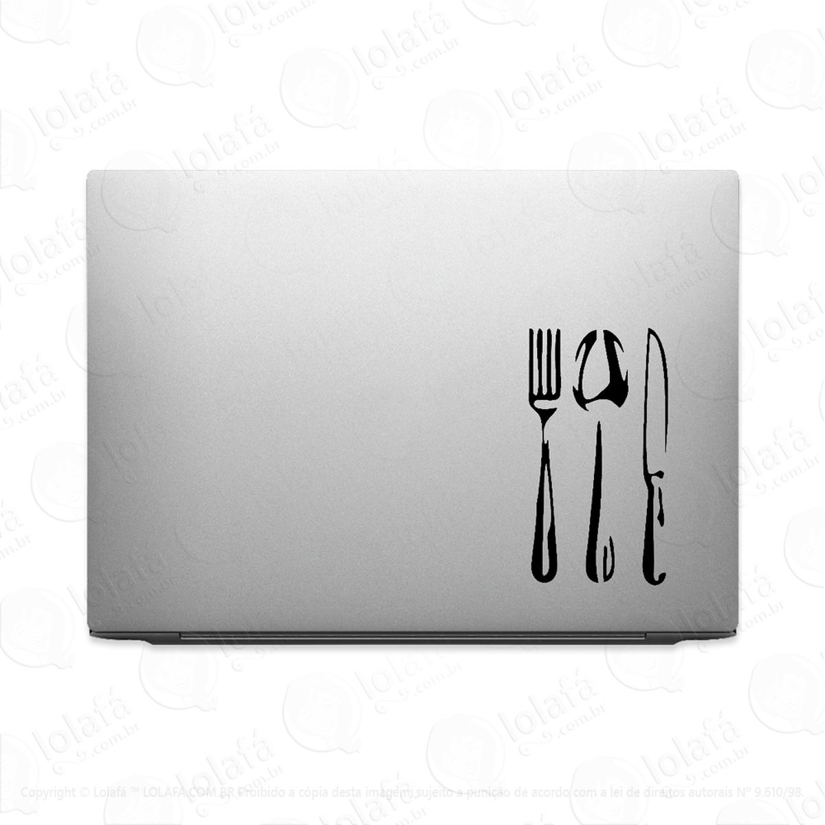 Adesivo Para Notebook Talheres Garfo Colher Faca Mod:2915