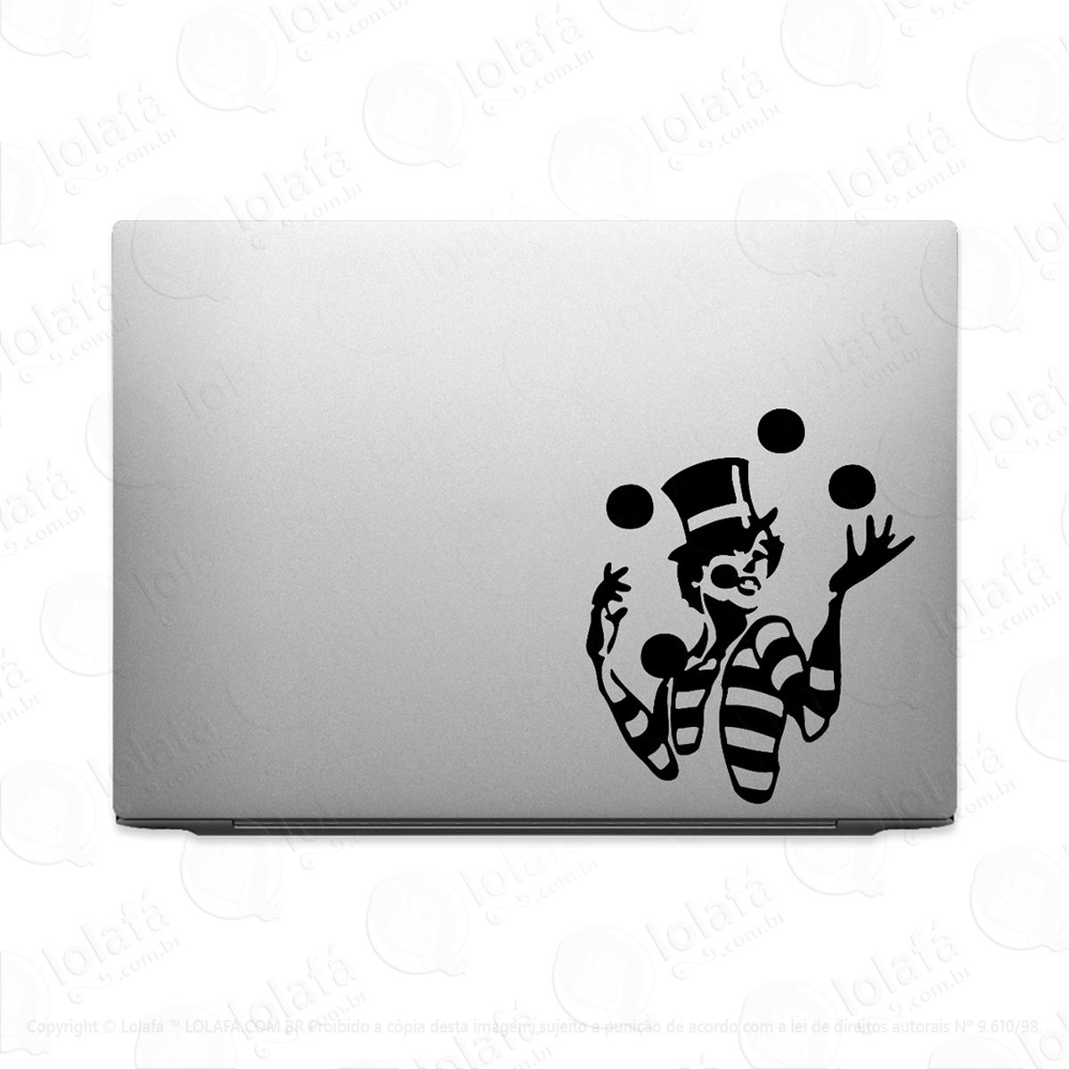 Adesivo Para Notebook Malabarista Malabarismo Arte Circense Mod:2930