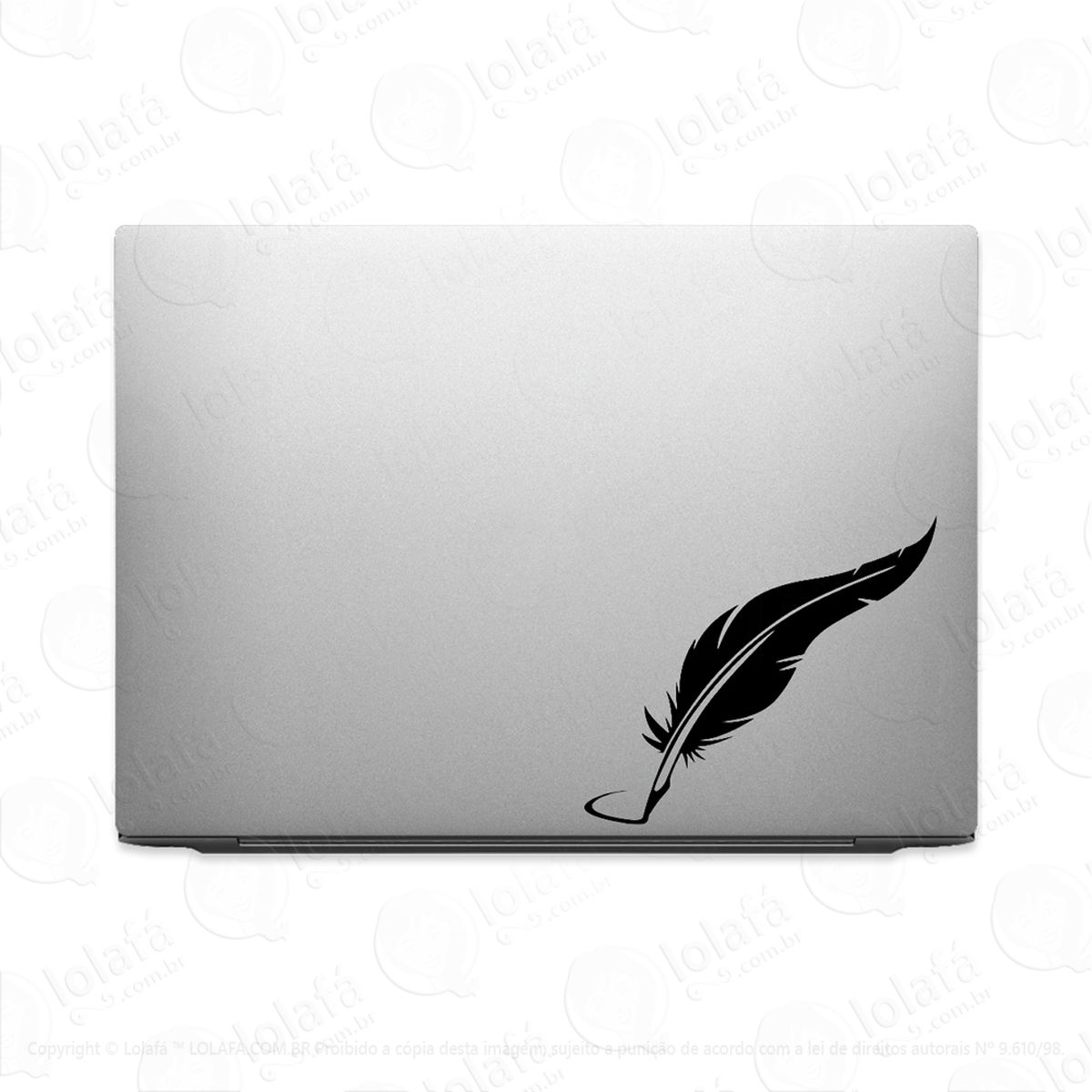 Adesivo Para Notebook Caligrafia Caneta Pena Tinteiro Mod:2932