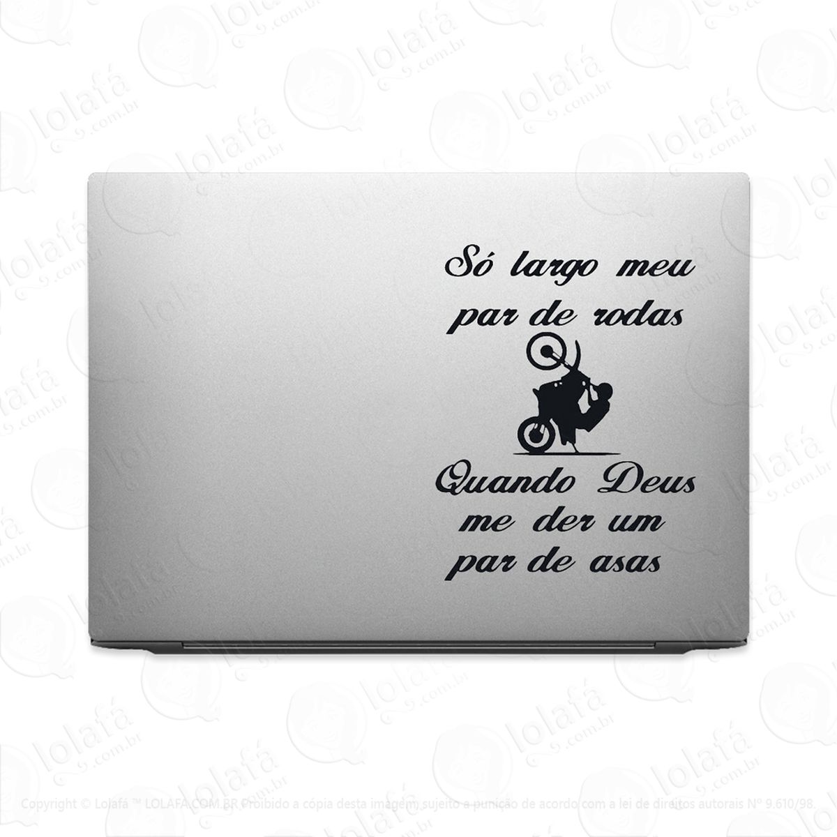 adesivo para notebook motoqueiro amante de motociclismo mod:2984