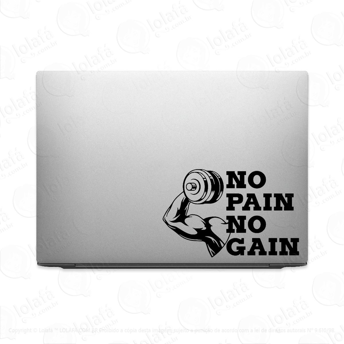 Adesivo Para Notebook No Pain No Gain Mod:2986
