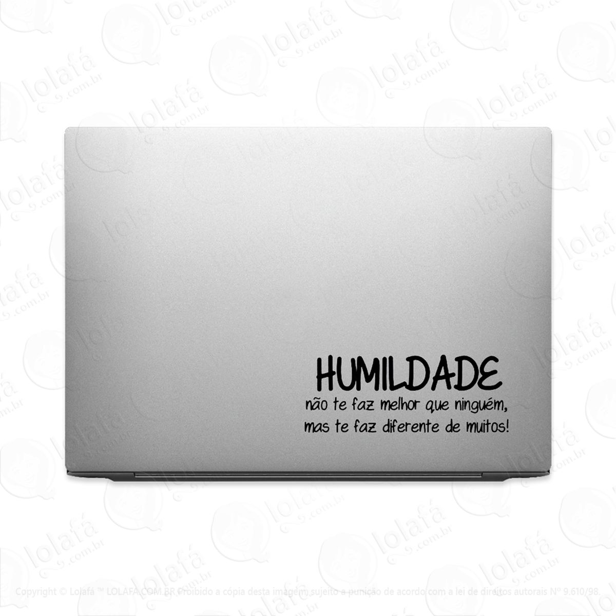 adesivo frase humildade não te faz melhor que ninguém mod:2987