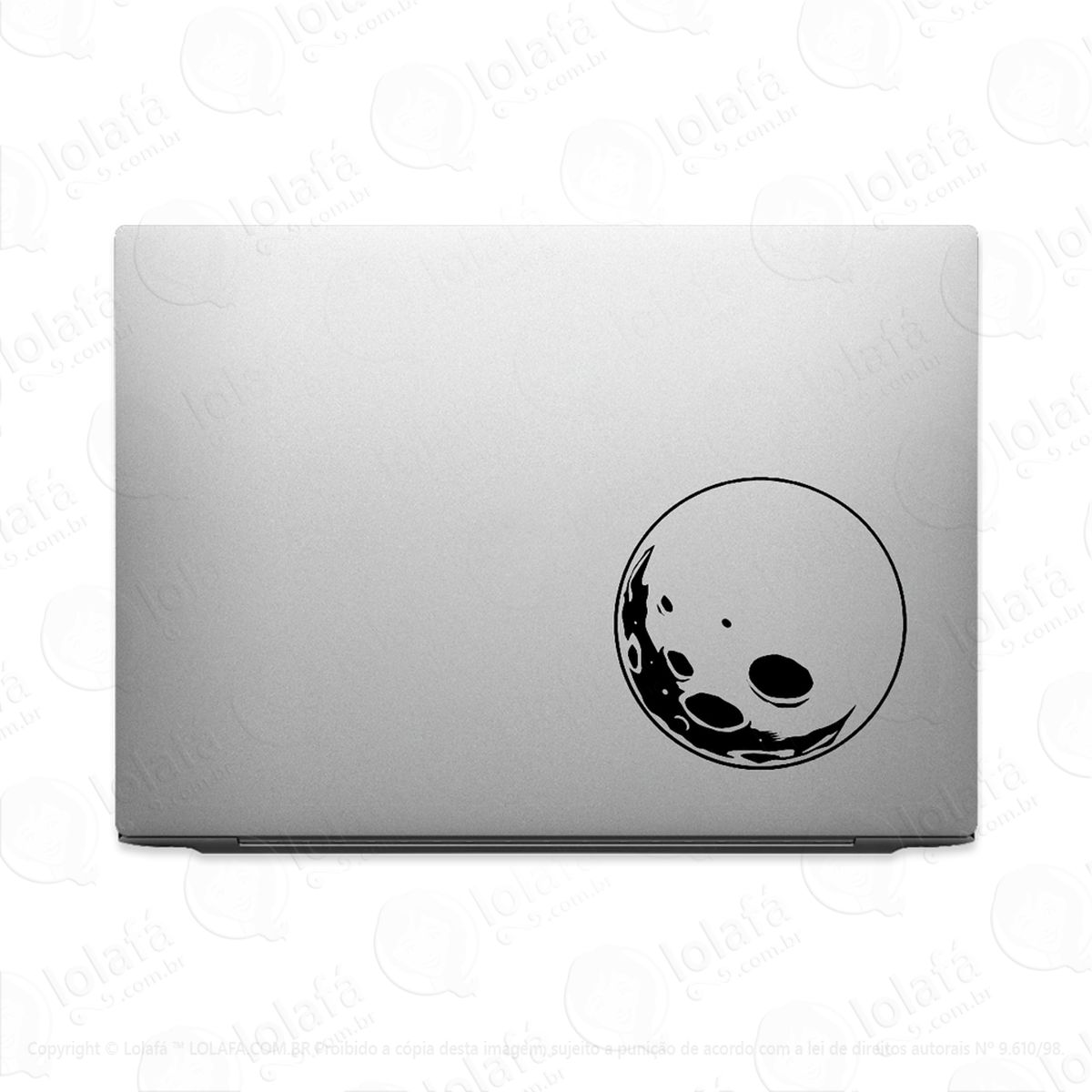 Adesivo Para Notebook Silhueta Lua E Crateras Mod:3013