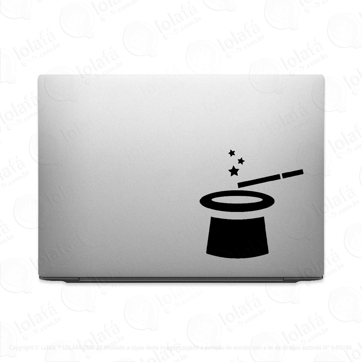 Adesivo Para Notebook Varinha Mágica Na Cartola Mod:3028