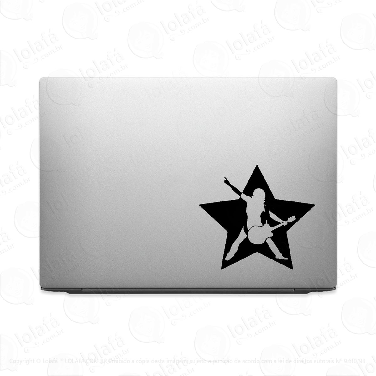 Adesivo Para Notebook Rock Star - Música Rock N Roll Mod:3038