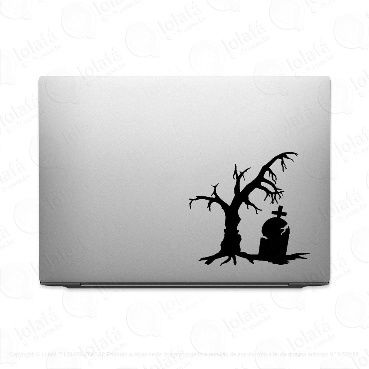 Adesivo Para Notebook Lápide Assustadora Mod:3050