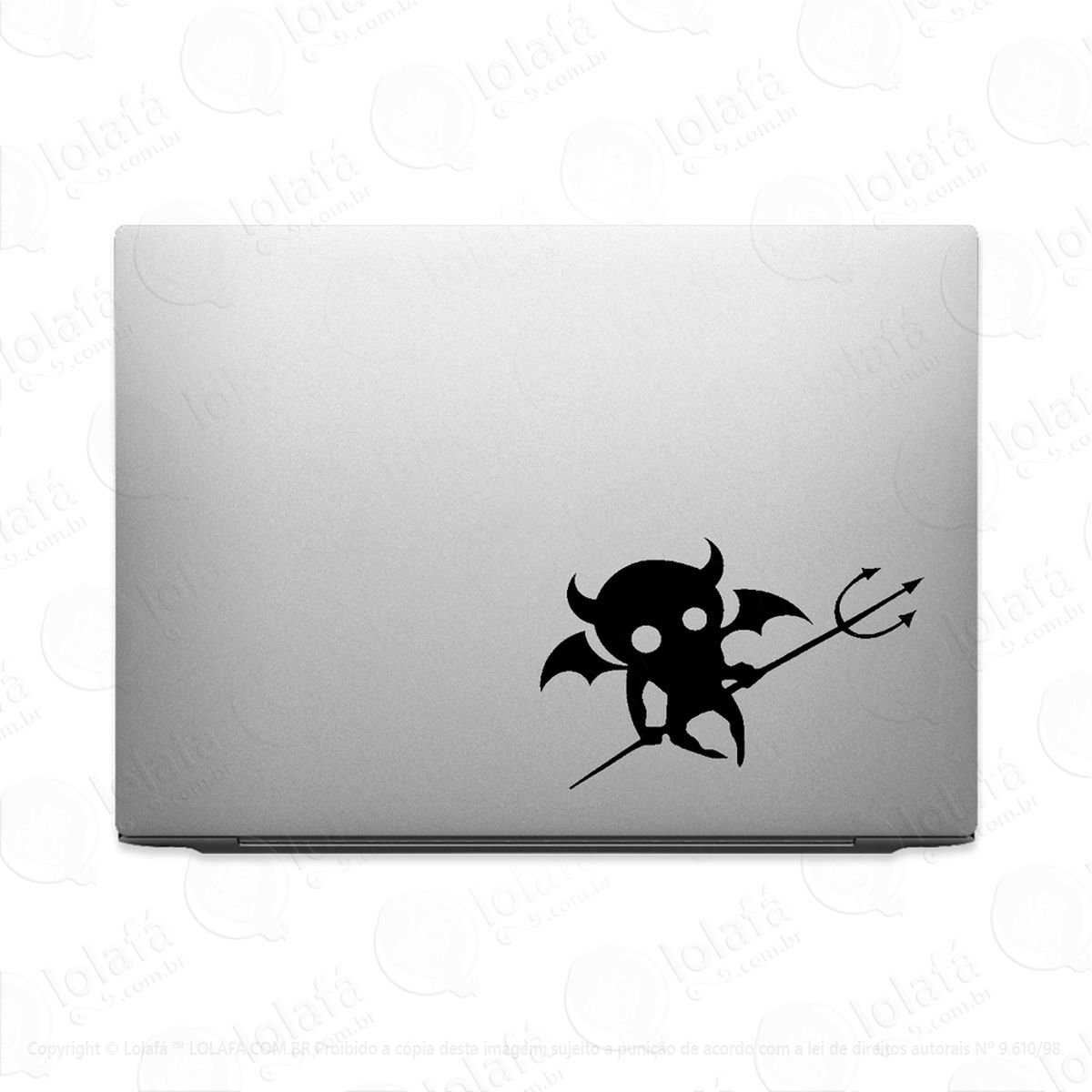Adesivo Para Notebook Diabinho Alado Com Tridente Mod:3056