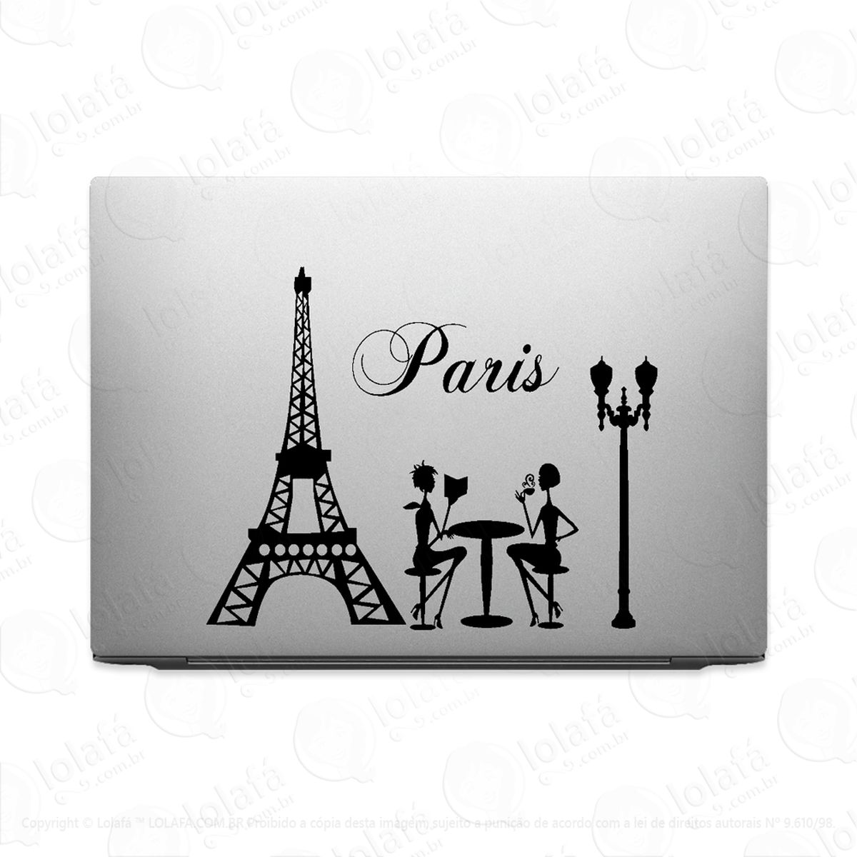 Adesivo Para Notebook Paris Viagem, Amigos E Café Mod:3075
