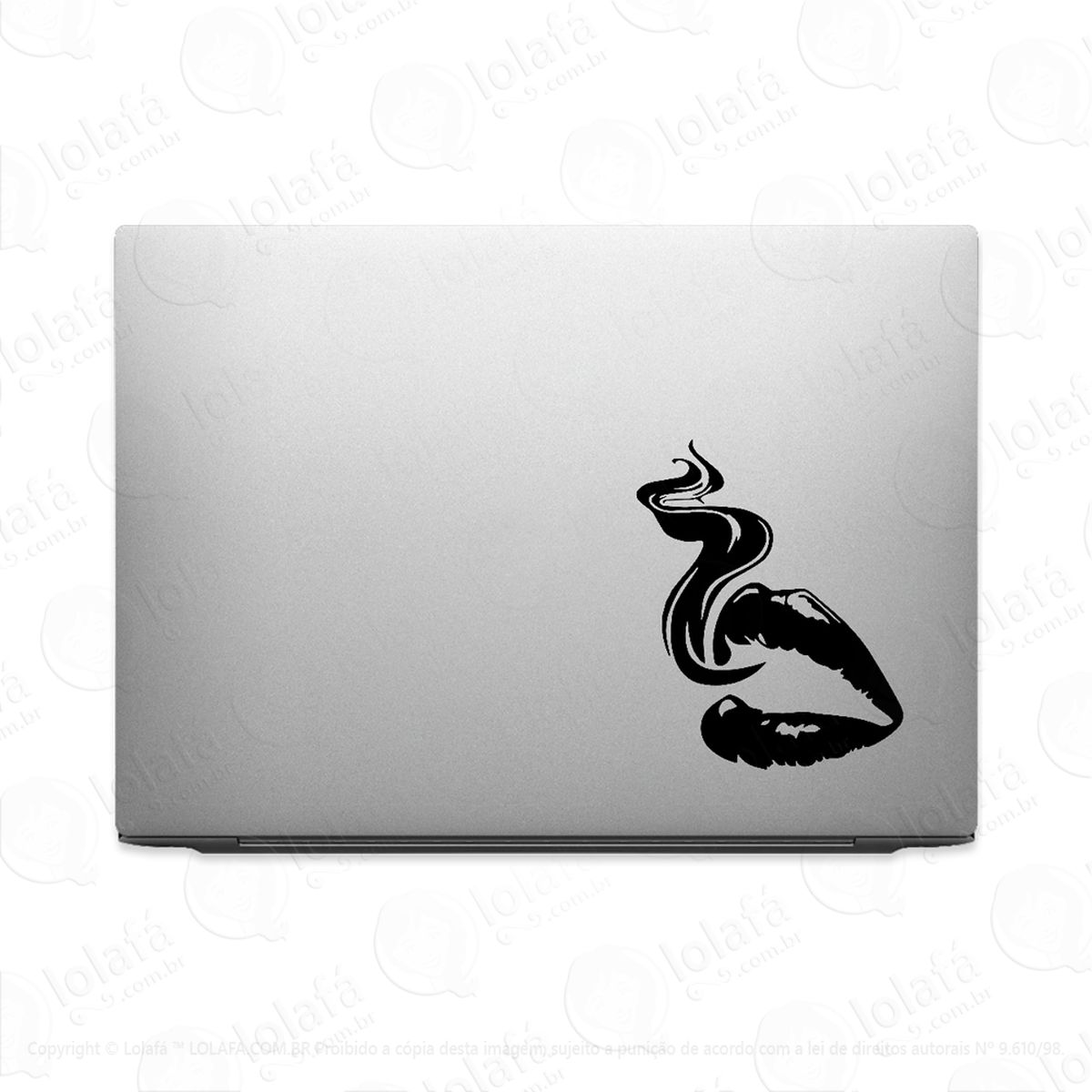 Adesivo Para Notebook Boca Soltando Fumaça Mod:3077