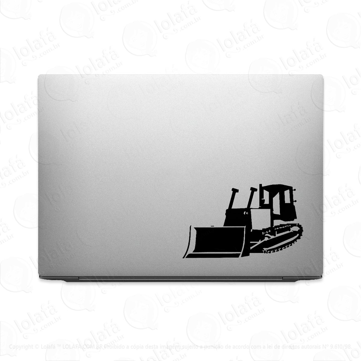 Adesivo Para Notebook Trator Retro Escavadeira Mod:3092