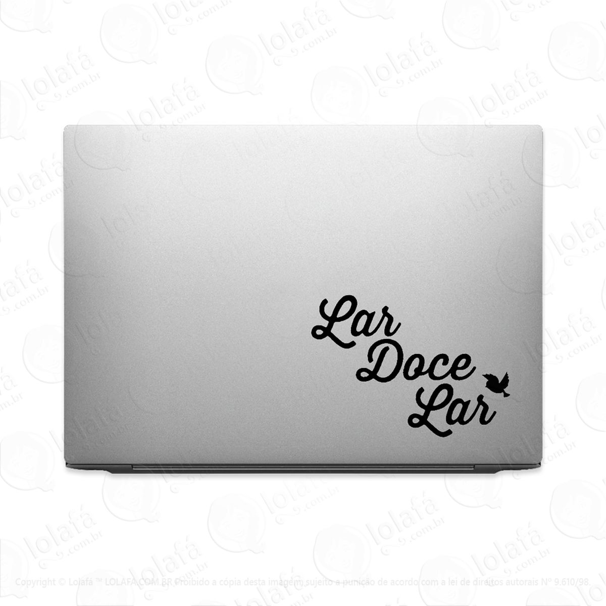 Adesivo Para Notebook Frase Lar Doce Lar Mod:3112
