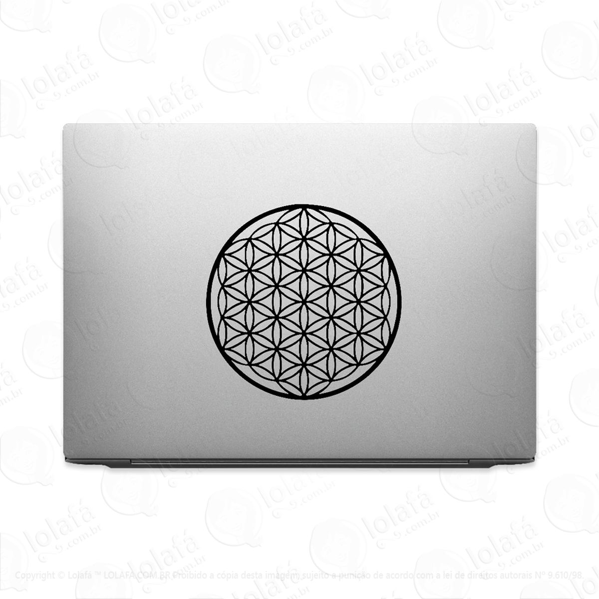 adesivo de notebook flor da vida geometria sagrada mod:3150