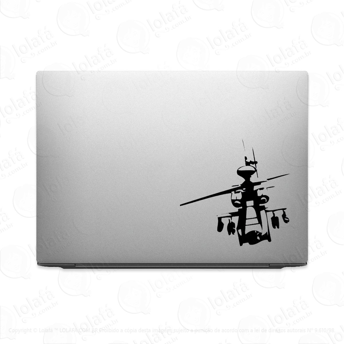 Adesivo Para Notebook Helicóptero De Guerra Apache Mod:3179