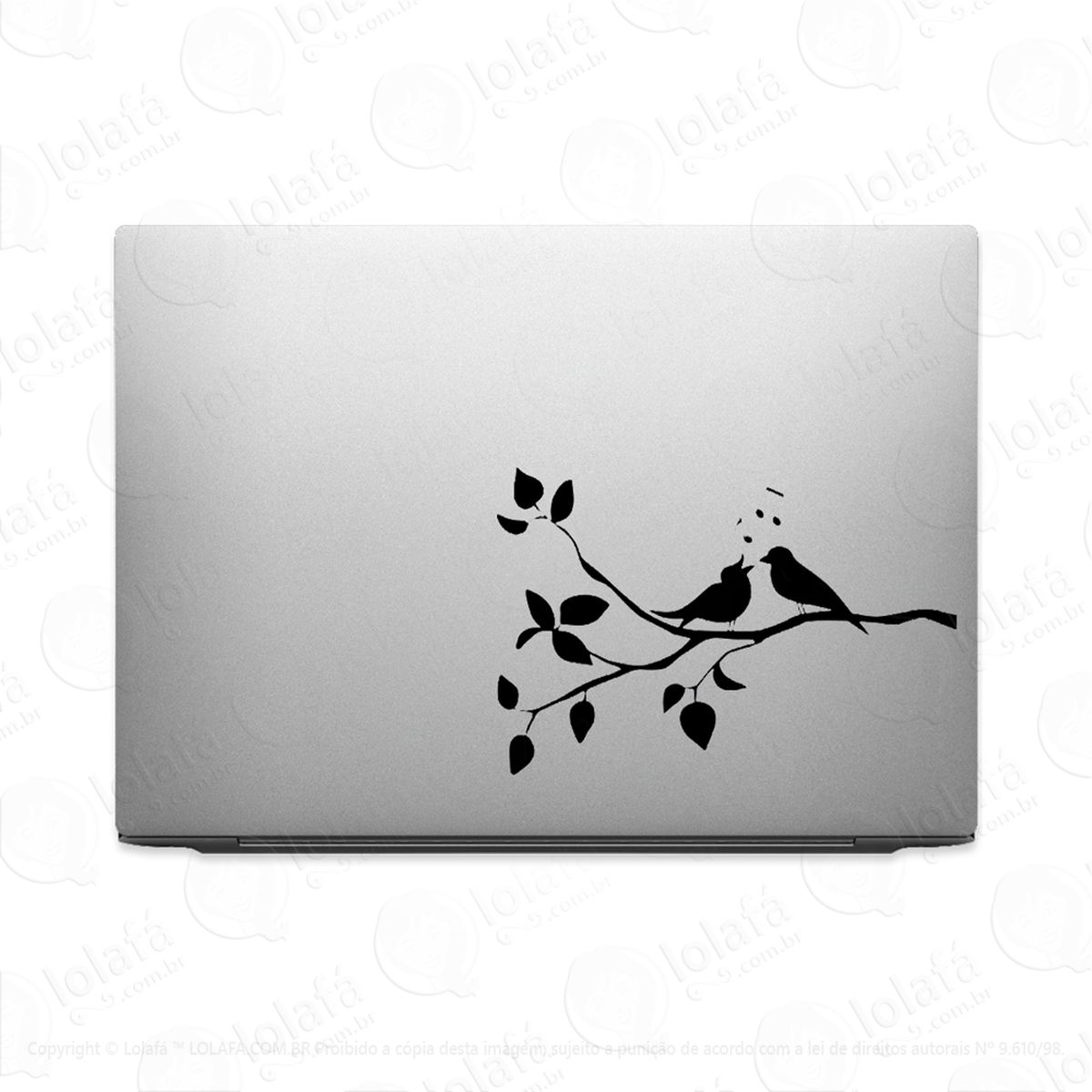 Adesivo Para Notebook Passarinhos Piando Galho Mod:3181