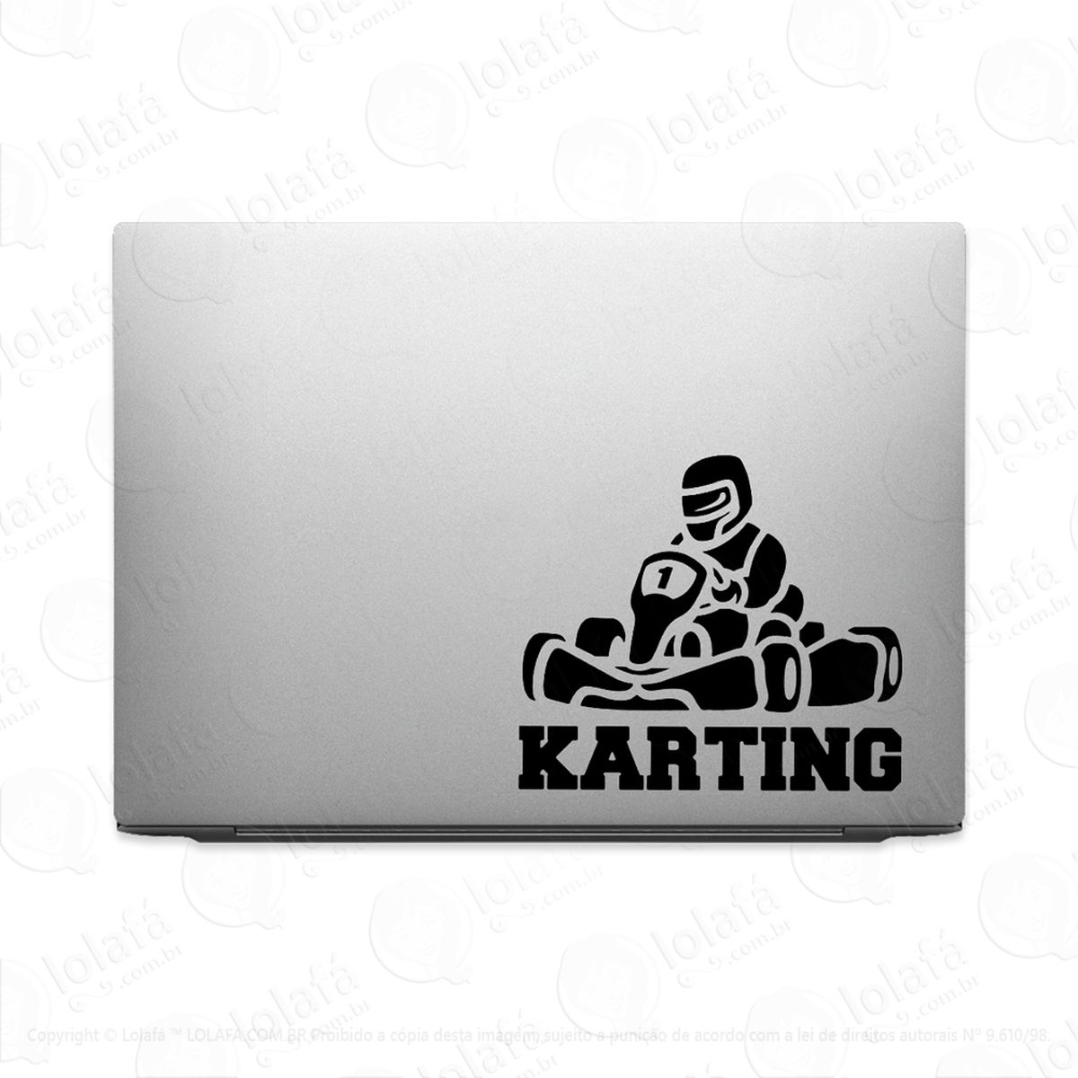 Adesivo Para Notebook Kart Competição De Corrida Mod:3216