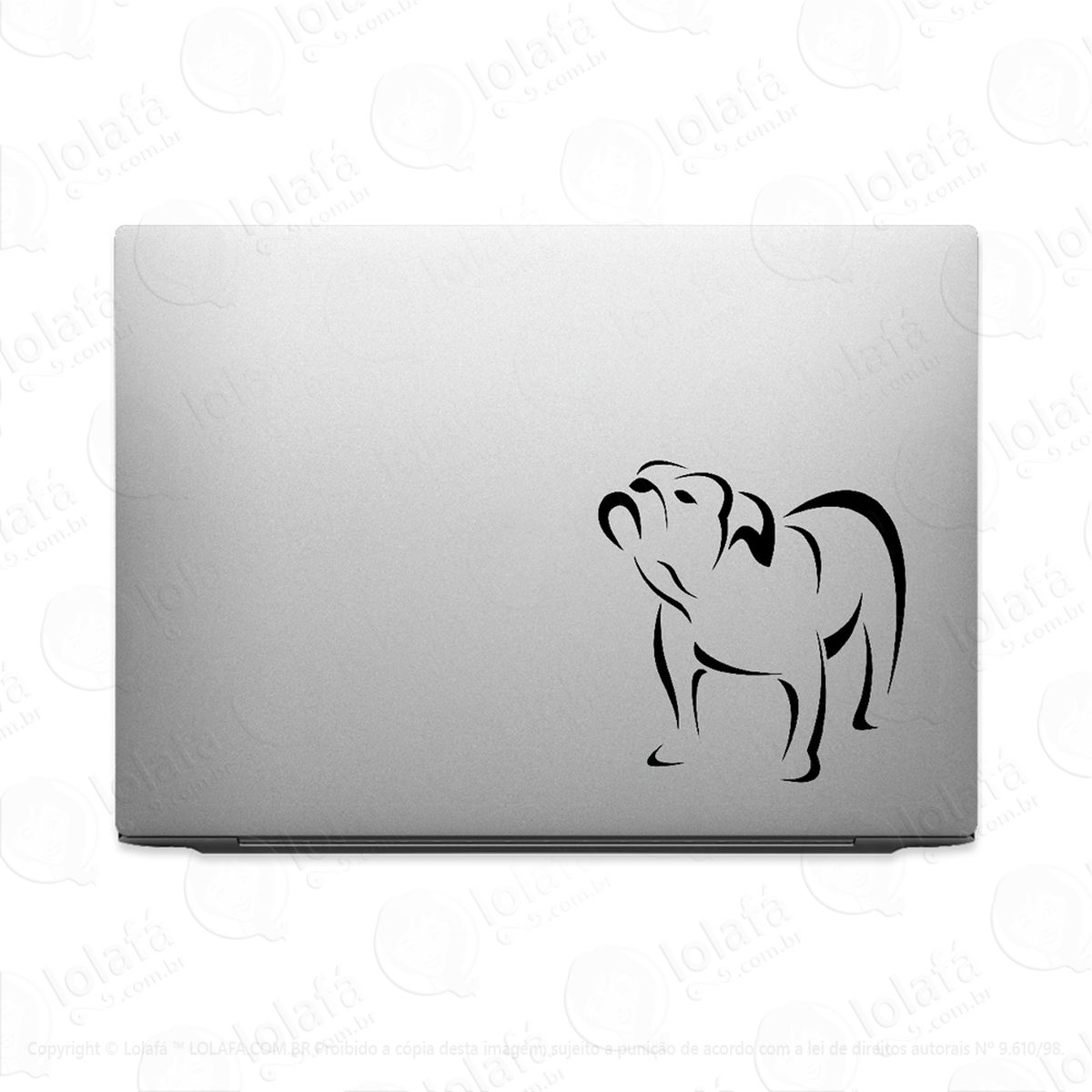 adesivo para notebook cachorro buldogue inglês mod:3248