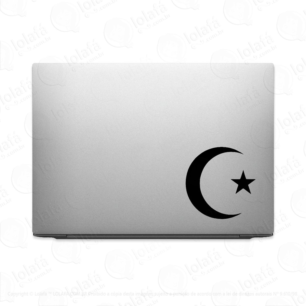 Adesivo Para Notebook Islamismo Estrela Crescente Mod:3261