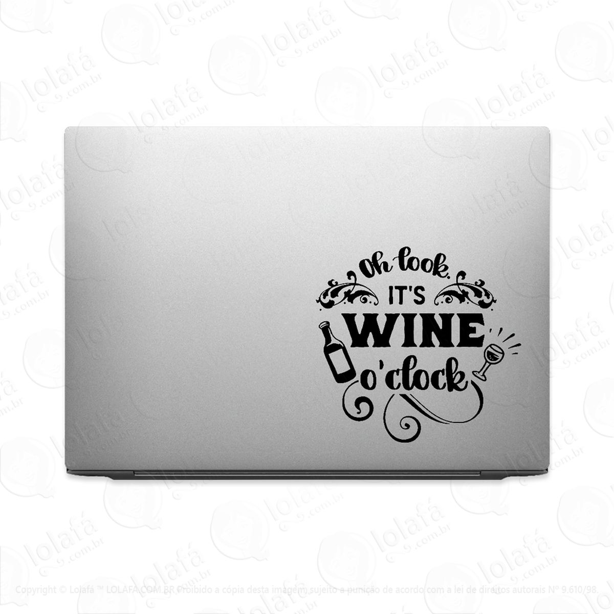 Adesivo Para Notebook Olha! É Hora Do Vinho Mod:3299