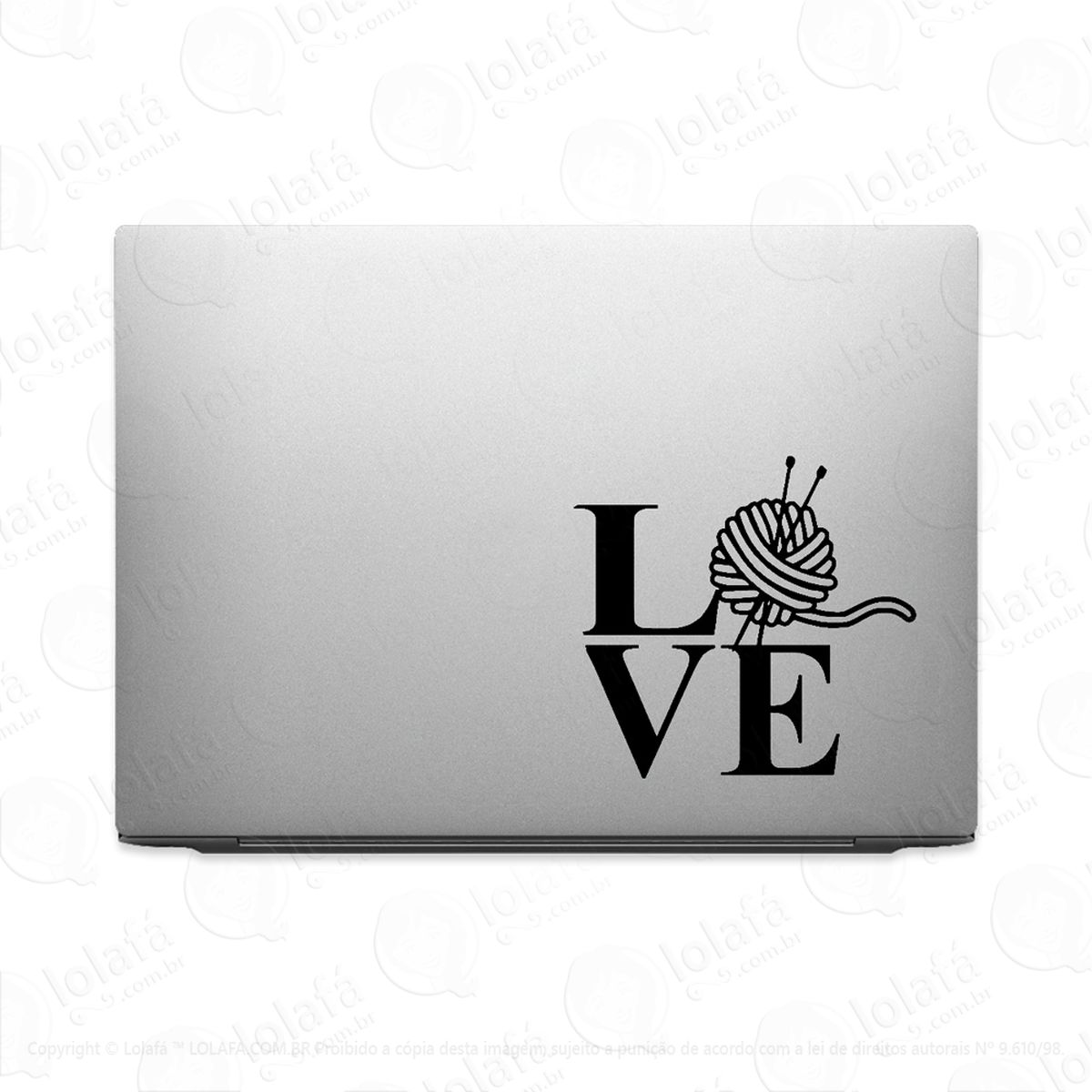 Adesivo Para Notebook Amor Por Crochê Mod:3302