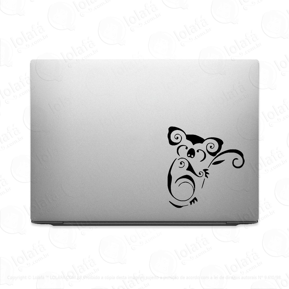 Adesivo Para Notebook Coala Em Galho Tribal Mod:3309