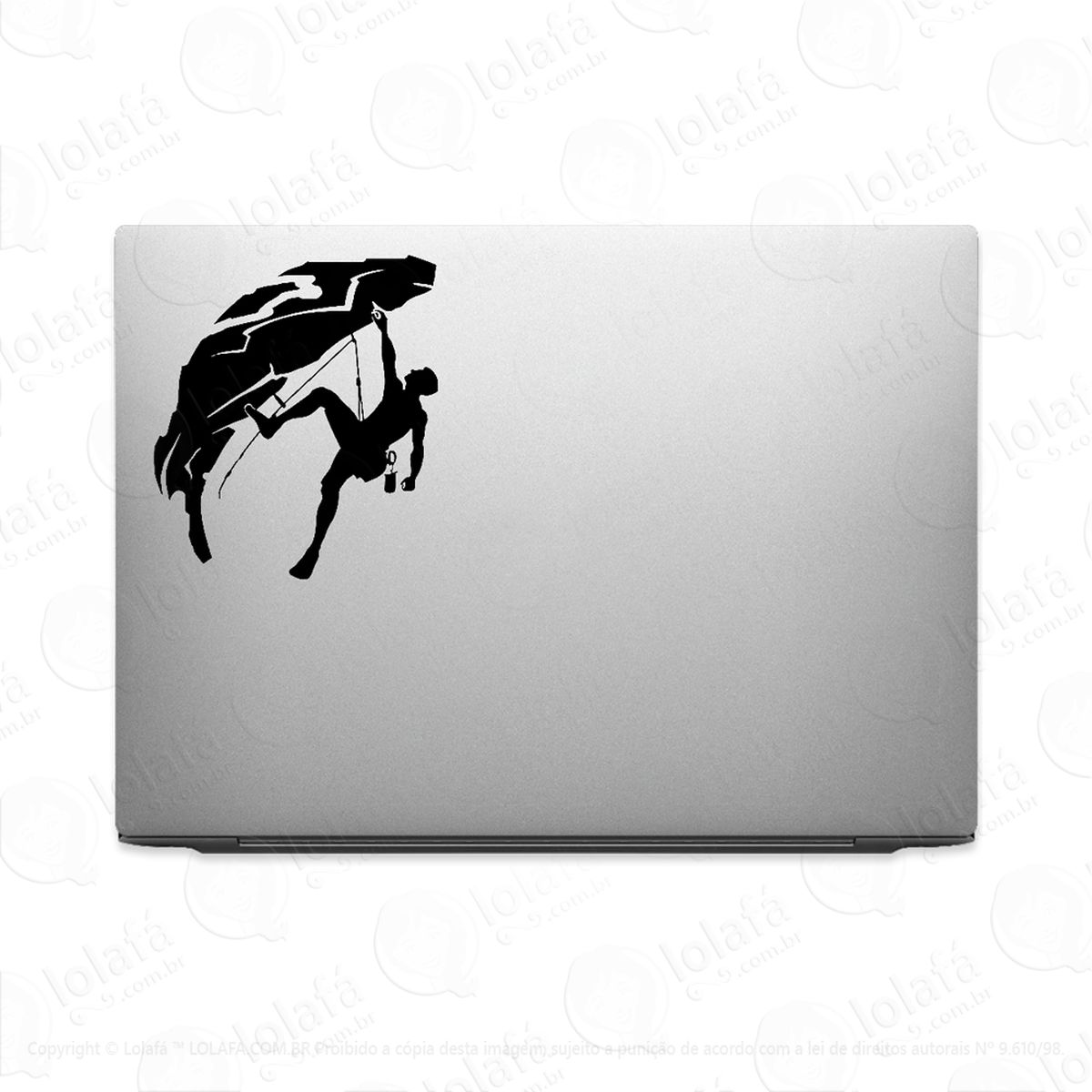 Adesivo Para Notebook Homem Praticando Escalada Rapel Mod:3316