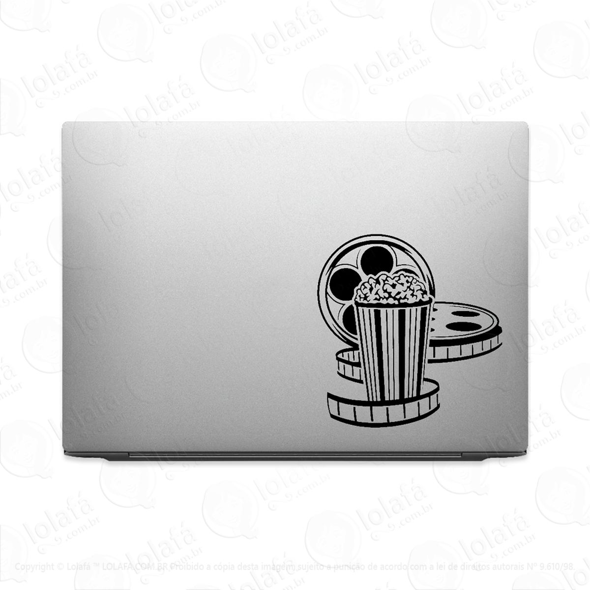 Adesivo Para Notebook Cinema Filmes E Pipoca Mod:3317