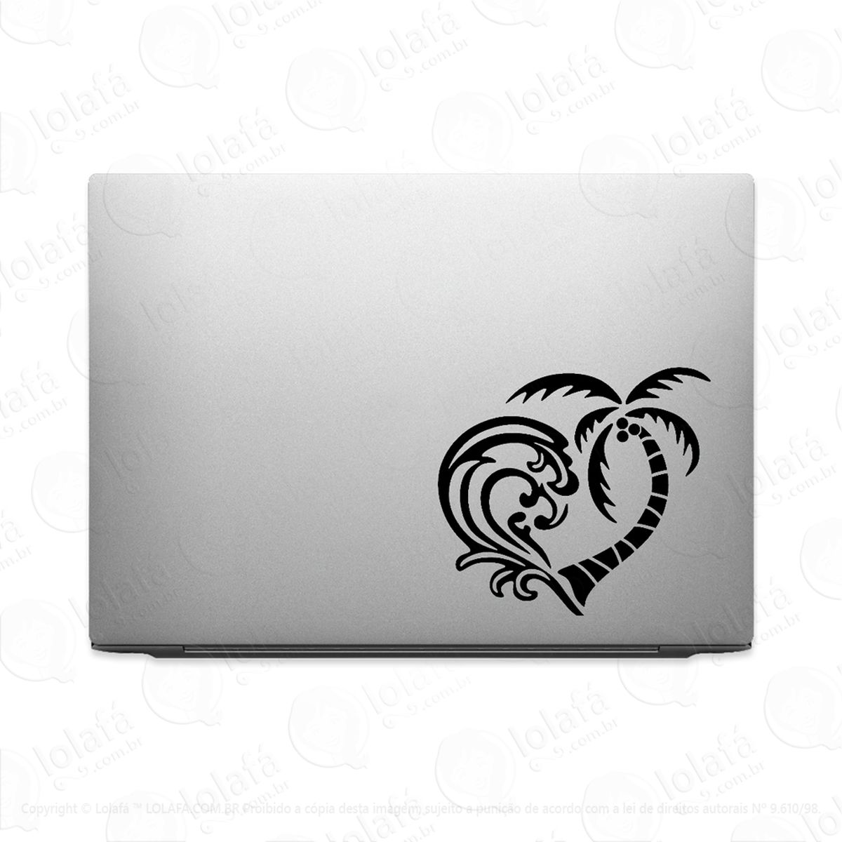 Adesivo Para Notebook Amor Por Praia Sol E Mar Mod:3320