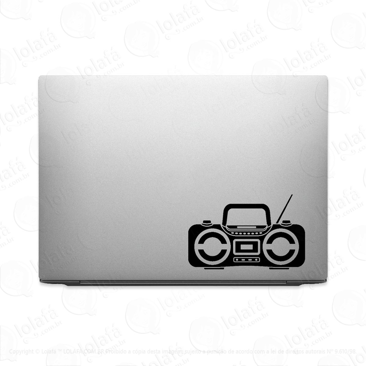 Adesivo Para Notebook Rádio Boombox Retro Mod:3323