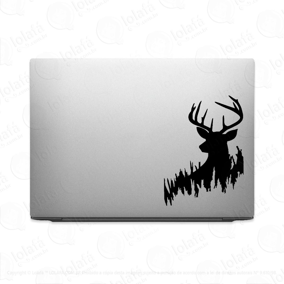 Adesivo Para Notebook Veado Animal Mod:3324