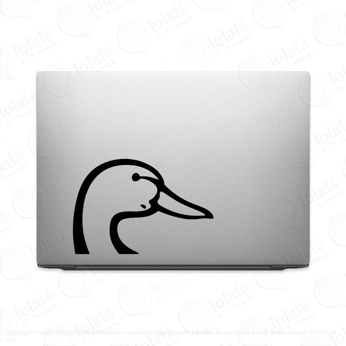 Adesivo Para Notebook Pato Cisne Espiando Mod:3334
