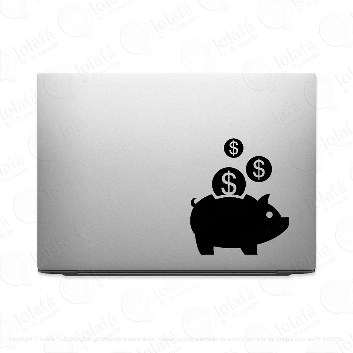Adesivo Para Notebook Porquinho Cofrinho Mod:3340