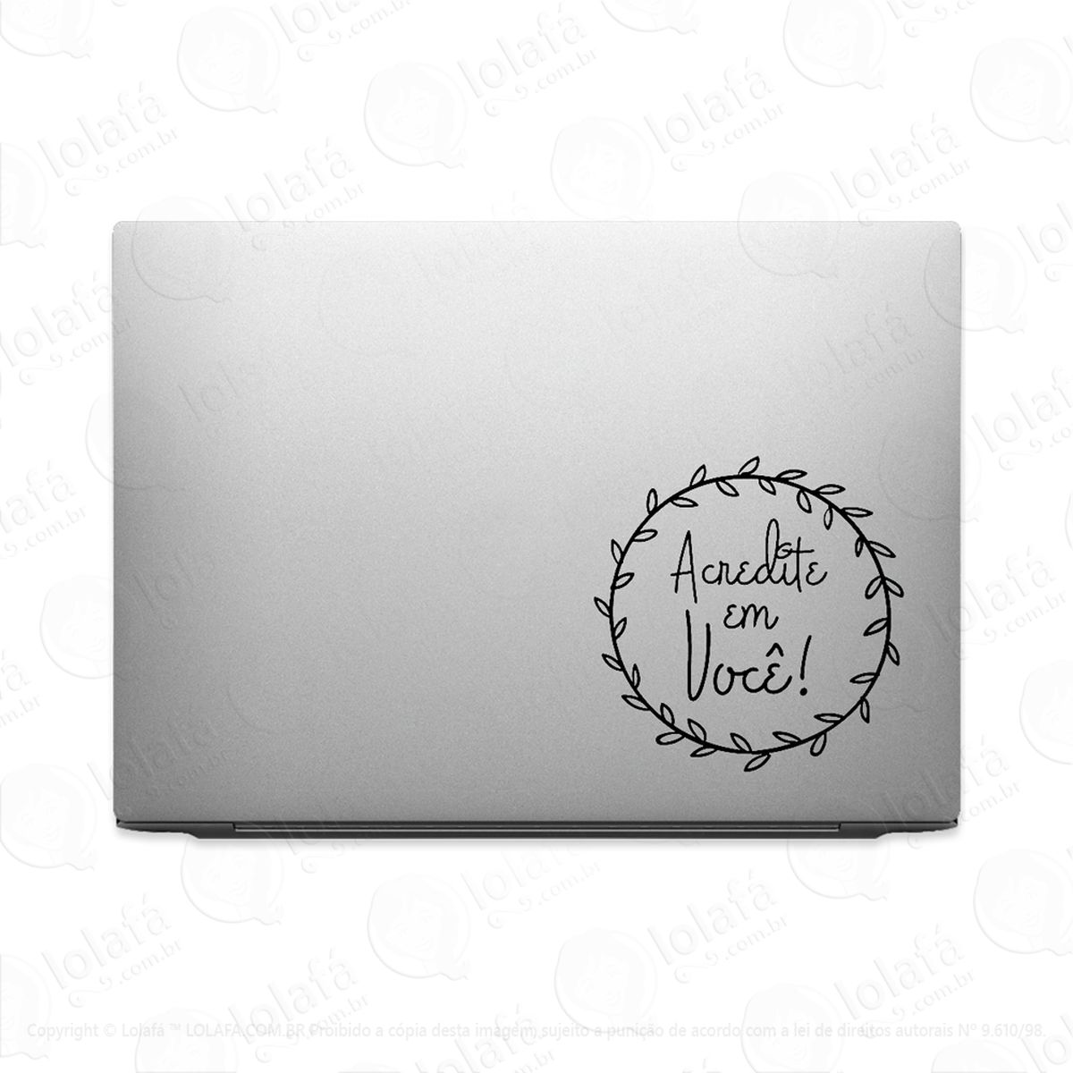 Adesivo Para Notebook Frase Acredite Em Você! Mod:3348