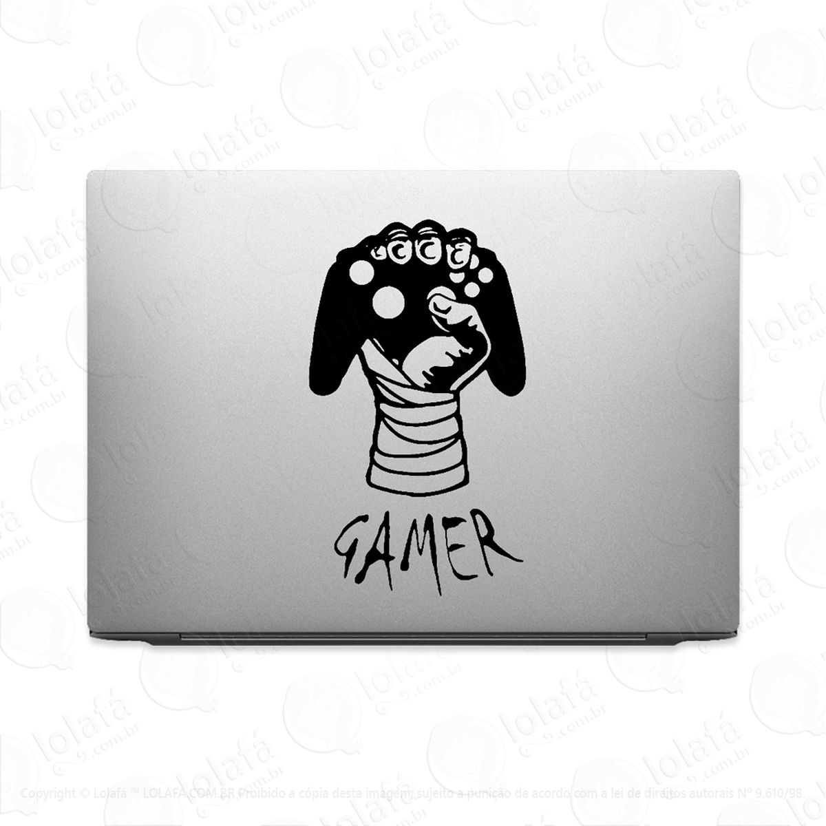 Adesivo Para Notebook Gamer Punho E Joystick Mod:3428
