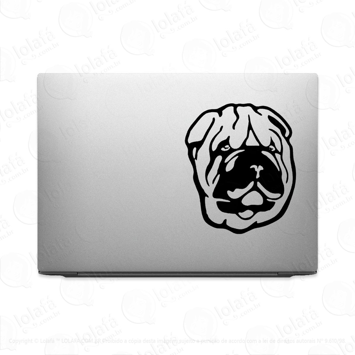 Adesivo Para Notebook Filhote Raça Shar Pei Sharpei Mod:3483