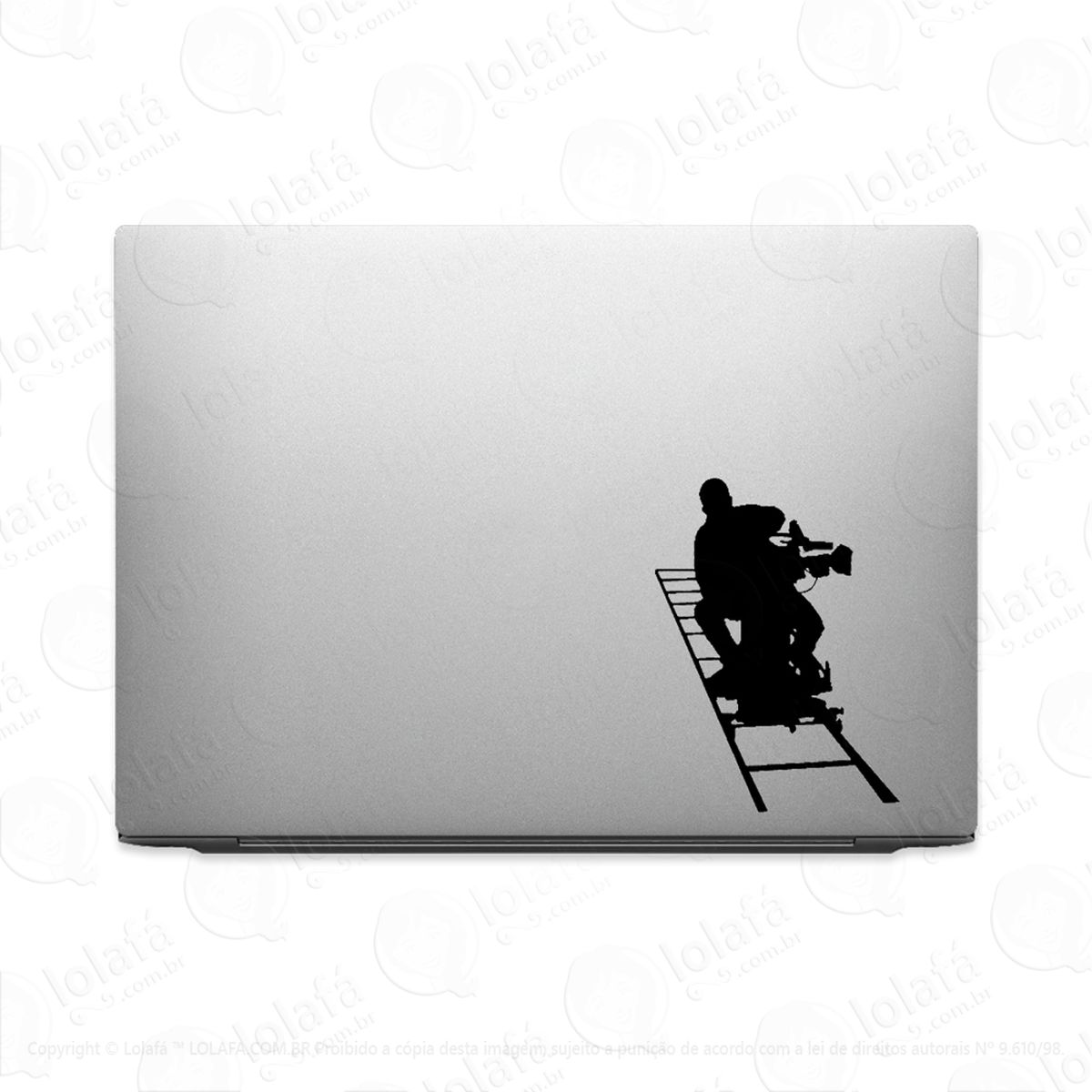 Adesivo Para Notebook Cameraman Cinegrafista Filme Mod:3490