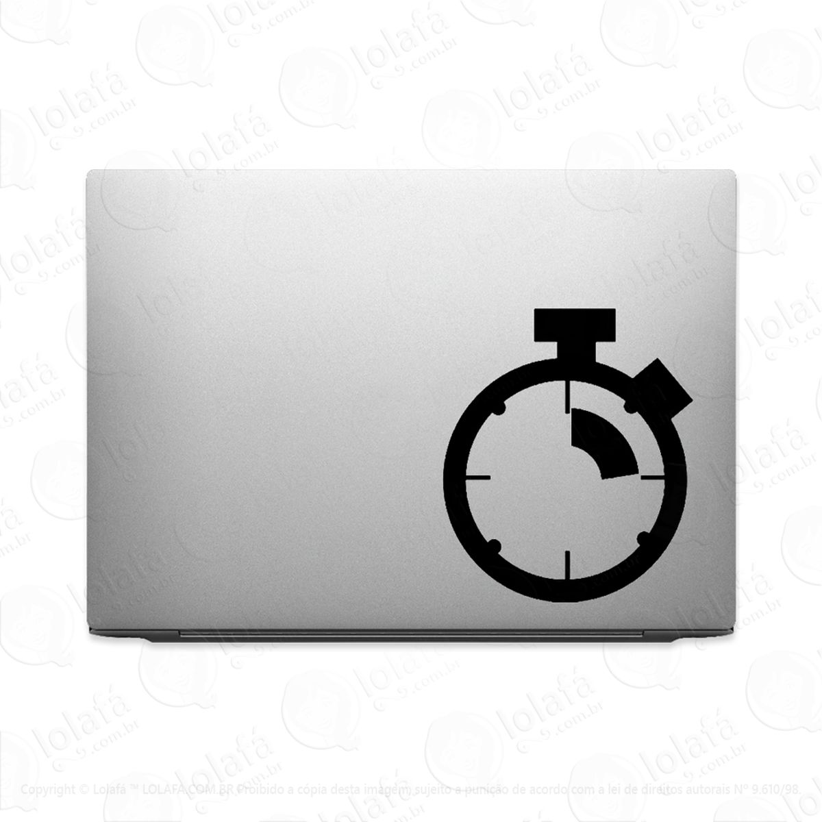 Adesivo Para Notebook Cronometro Relógio Tempo Mod:3511