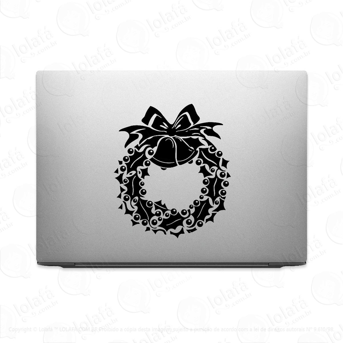 Adesivo Para Notebook Guirlanda De Natal Mod:3577