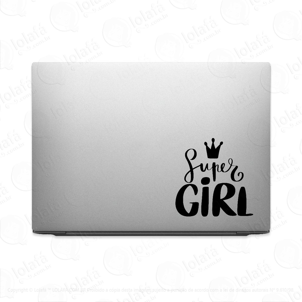 Adesivo Para Notebook Super Girl Coroa Mod:3593
