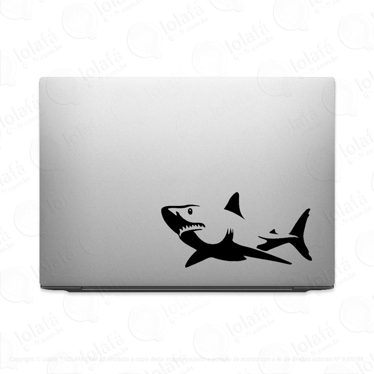 Adesivo Para Notebook Tubarão Branco Mod:3595