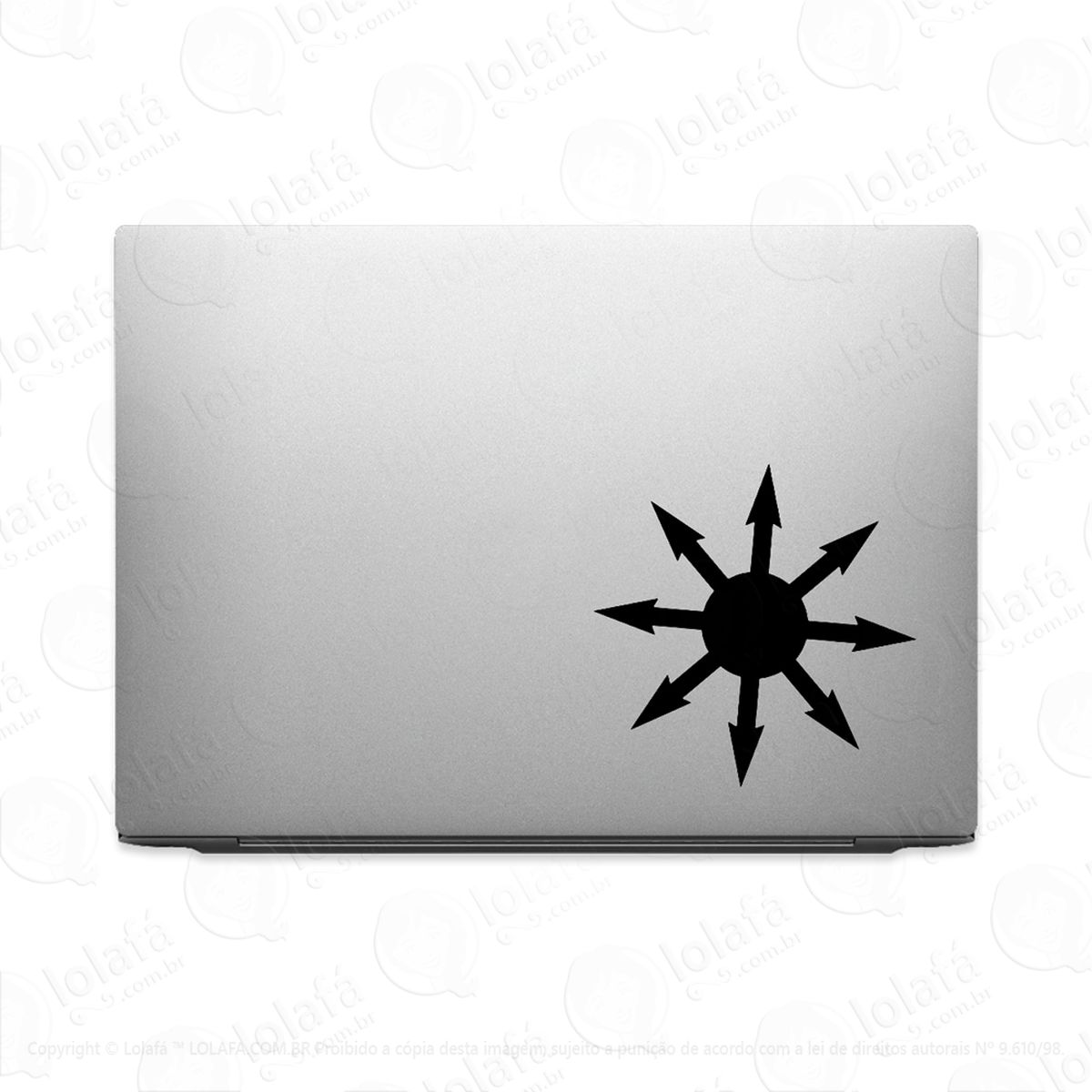 Adesivo Para Notebook Estrela Símbolo Do Caos Mod:3614