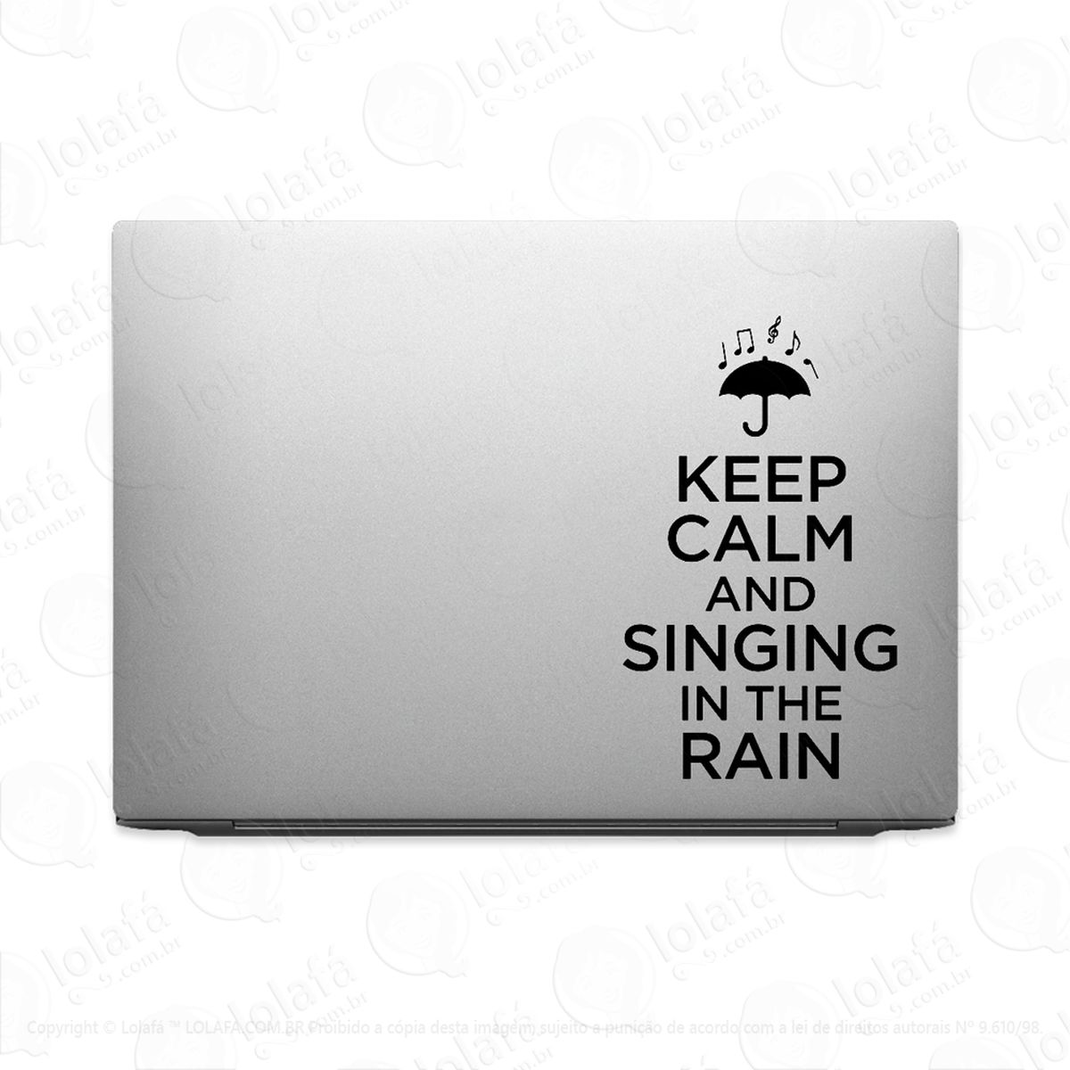 Adesivo Para Notebook Keep Calm And Singing On The Rain Mod:3674